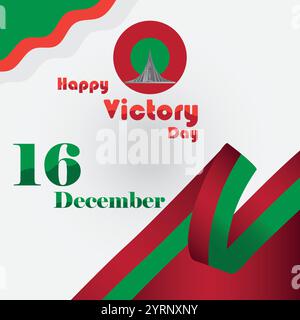 16 décembre jour de la victoire du Bangladesh Illustration de Vecteur