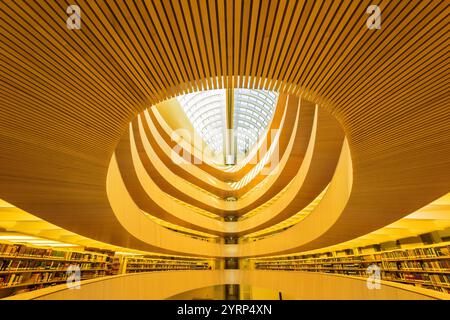 Zurich, Suisse - 15 novembre 2020 : intérieur de la bibliothèque de droit de l'Université Zurich, Suisse. Banque D'Images