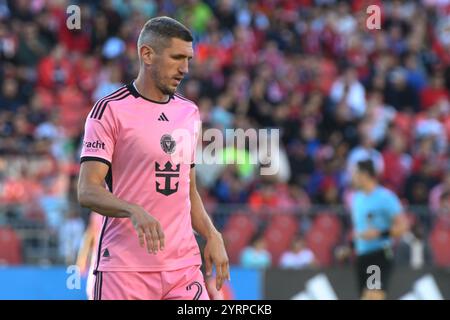 Toronto, ON, Canada - 5 octobre 2024 : Serhiy Kryvtsov #27 défenseur de l'Inter Miami FC lors du match de saison régulière MLS 2024 entre Toronto FC Banque D'Images