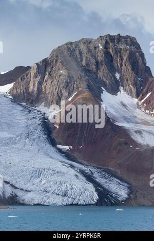 Glacier Samarinbreen, Hornsund, Spitzberg, Norvège Banque D'Images