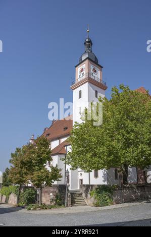 Église paroissiale de Jean-Baptiste, construite en 1475 comme église gothique, baroqueisée de 1732 à 1755, Hiltpoltstein, moyenne Franconie, Bavière, germe Banque D'Images