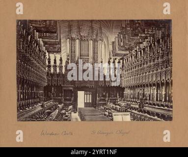 Chapelle dans le château de Windsor - George Washington Wilson Banque D'Images