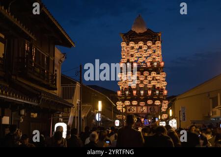 Festival d'Inuyama défilé nocturne du Festival de Hongaku Banque D'Images