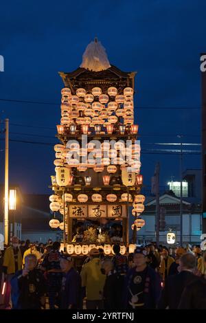 Festival d'Inuyama défilé nocturne du Festival de Hongaku Banque D'Images