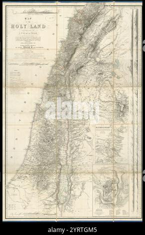 Charles William Meredith van de Velde, carte de Terre Sainte Banque D'Images