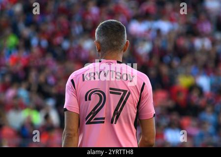 Toronto, ON, Canada - 5 octobre 2024 : Serhiy Kryvtsov #27 défenseur de l'Inter Miami FC lors du match de saison régulière MLS 2024 entre Toronto FC Banque D'Images