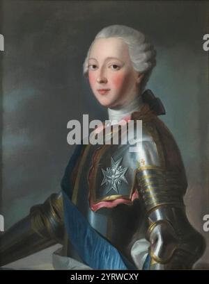 Cercle de Maurice de la Tour - soi-disant portrait de Louis-Jean-Marie de Bourbon, duc de Penthièvre. Banque D'Images