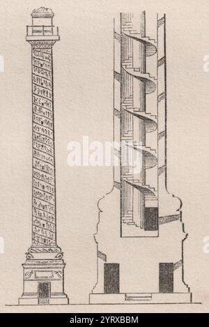 Columna 2,1 - Anthony Rich, compagnon illustré du Dictionnaire latin, et Lexique grec, p. 190. Banque D'Images