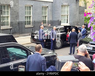 Le président Joe Biden rend visite à Rishi Sunak, le premier ministre britannique, à Downing Street à Londres Banque D'Images