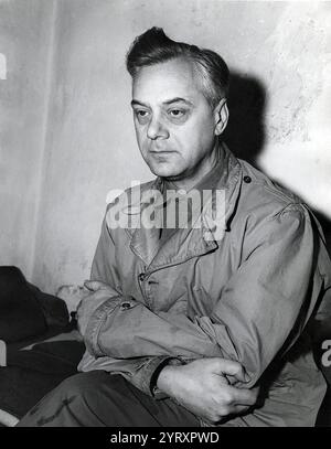 Alfred Ernst Rosenberg (1892 ? 1946) théoricien et idéologue nazi allemand. Il a été à la tête du Bureau des Affaires étrangères du NSDAP pendant toute la période de règne de l'Allemagne nazie (1933?1945), et a dirigé AMT Rosenberg (« bureau de Rosenberg »), un organisme officiel nazi pour la politique culturelle et la surveillance, entre 1934 et 1945. Il a été condamné à mort par pendaison et exécuté le 16 octobre 1946. Banque D'Images