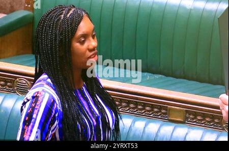 Kemi Badenoch assiste au parlement en juillet 2024. Badenoch, (né le 2 janvier 1980) homme politique britannique qui est secrétaire d'État fantôme au logement, aux communautés et aux gouvernements locaux depuis 2024 et secrétaire d'État aux entreprises et au commerce de 2023 à 2024. Elle a également été présidente de la Chambre de commerce et ministre des femmes et de l'égalité de 2022 à 2024. Membre du Parti conservateur, elle est députée de North West Essex, anciennement Saffron Walden, depuis 2017 Banque D'Images