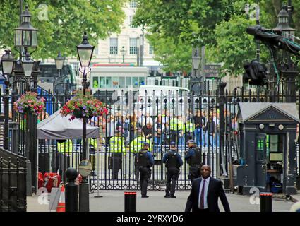 David Lammy (ministre des Affaires étrangères), arrive à Downing Street, Londres, pour prendre ses nouvelles fonctions au sein du gouvernement travailliste après les élections. 5 juillet 2024. Banque D'Images