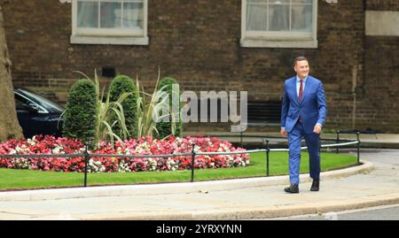 Wes Streeting (secrétaire à la santé), arrive à Downing Street, Londres, pour prendre ses nouvelles fonctions dans le gouvernement travailliste après les élections. 5 juillet 2024. Banque D'Images