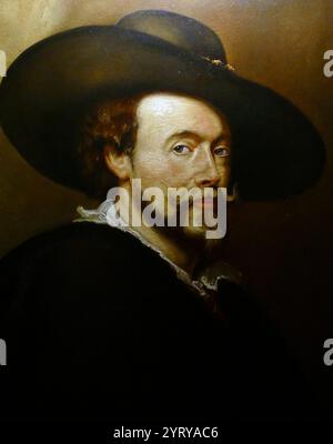 Autoportrait (1623) de Sir Peter Paul Rubens (1577 - 1640) ; artiste flamand. Il est considéré comme l'artiste le plus influent de la tradition baroque flamande. Banque D'Images