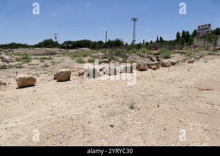 Ruines de Bayt Jibrin (Beit Guvrin), Israël. Au VIIIe siècle av. J.-C., le village faisait partie du Royaume de Juda. Après la tourmente de la première guerre judéo-romaine et la révolte de Bar Kokhba, la ville est devenue une colonie romaine florissante et un centre administratif majeur sous le nom d'Eleutheropolis. Le site a été fouillé par Victor Guérin en 1863. Banque D'Images