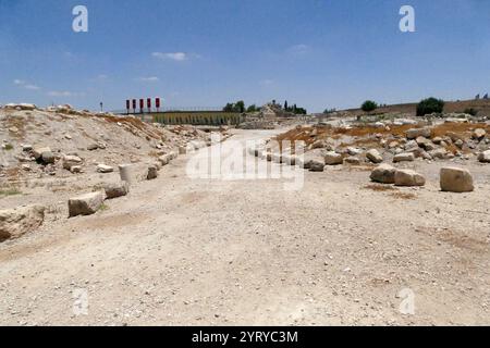 Ruines de Bayt Jibrin (Beit Guvrin), Israël. Au VIIIe siècle av. J.-C., le village faisait partie du Royaume de Juda. Après la tourmente de la première guerre judéo-romaine et la révolte de Bar Kokhba, la ville est devenue une colonie romaine florissante et un centre administratif majeur sous le nom d'Eleutheropolis. Le site a été fouillé par Victor Guérin en 1863. Banque D'Images