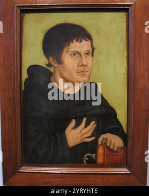 Portrait posthume de Martin Luther comme moine Augustin ( 1546 ) par l'atelier de Lucas Cranach l'ancien (1472?1553) Banque D'Images