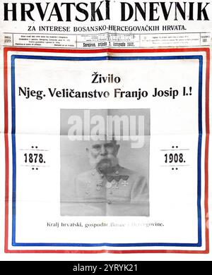 Autriche-Hongrie annonce de l'annexion de la Bosnie-Herzégovine, 1908. Banque D'Images