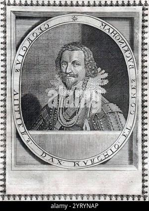 George Villiers, 1er duc de Buckingham, (1592 ? 1628), était un favori du roi Jacques VI et du roi Charles Ier, jusqu'à ce qu'il soit assassiné. Banque D'Images