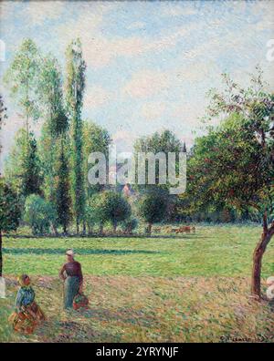 Camille Pissarro 1830-1903, deux paysannes dans un pré. 1893. Huile sur toile Banque D'Images