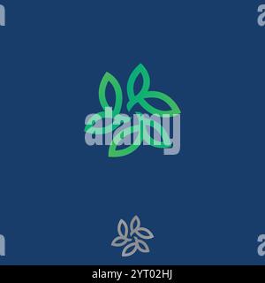 Conception de logo simple Leaf pour l'agriculture faite avec un style de contour. Illustration vectorielle Illustration de Vecteur