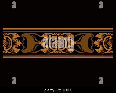Conception d'ornement classique gravée vectorielle pour les éléments, couleur modifiable Illustration de Vecteur