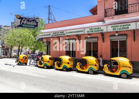 Le célèbre lieu El Floridita où Ernst Hemingway se trouvait dans le centre-ville de la Habana, la Havane, Cuba Banque D'Images