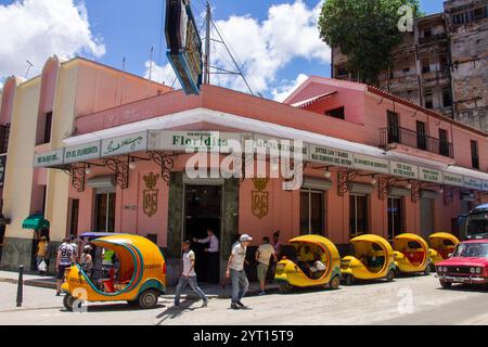 Le célèbre lieu El Floridita où Ernst Hemingway se trouvait dans le centre-ville de la Habana, la Havane, Cuba Banque D'Images