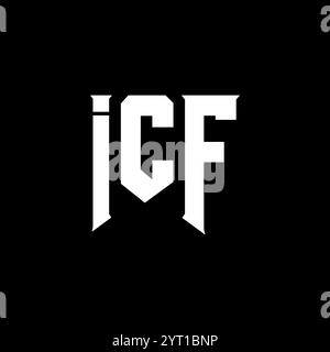 Conception de logo de lettre ICF pour la société de technologie. Combinaison de couleurs noir et blanc de conception de logo ICF. Logo ICF, vecteur ICF, conception ICF, icône ICF, ICF alph Illustration de Vecteur