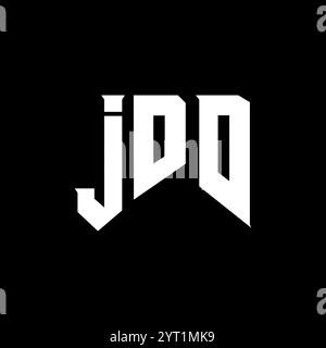 Conception de logo de lettre JDD pour la société de technologie. Combinaison de couleurs noir et blanc de conception de logo JDD. Logo JDD, vecteur JDD, conception JDD, icône JDD, JDD alph Illustration de Vecteur