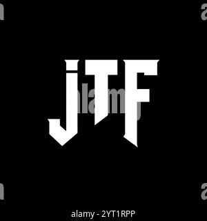 Conception de logo de lettre de JTF pour la société de technologie. Combinaison de couleurs noir et blanc de conception de logo JTF. Logo JTF, vecteur JTF, conception JTF, icône JTF, JTF alph Illustration de Vecteur