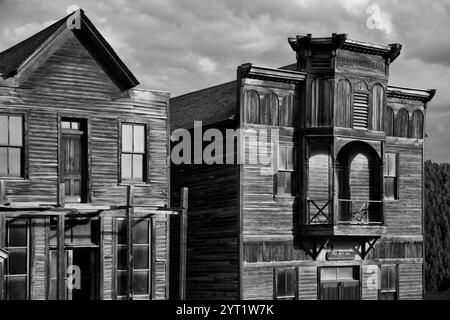 États-unis d'Amérique, Rocheuses, Montana, à Elkhorn Ville fantôme Banque D'Images