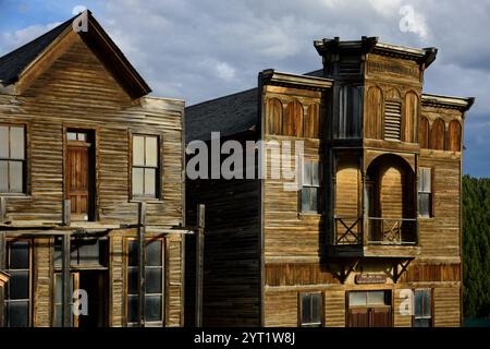 États-unis d'Amérique, Rocheuses, Montana, à Elkhorn Ville fantôme Banque D'Images