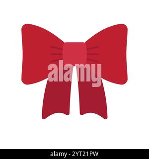 Noeud papillon plat Vector Illustration de Vecteur