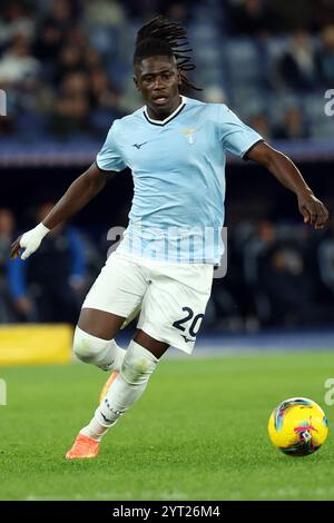 Rome, Italie. 05th Dec, 2024. Rome, Italie 5.12.2024 : Loum Tchaouna du Lazio pendant le match de football italien Freccia Rossa Coppa Italia (Coupe d'Italie) 2024-2025 SS Lazio vs SSC Napoli au stade olympique de Rome. Crédit : Agence photo indépendante/Alamy Live News Banque D'Images