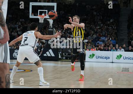 Madrid, Espagne. 06th Dec, 2024. Arturs Zagars de Fenerbahce Istanbul lors du match de la saison régulière de Turkish Airlines EuroLeague Round 14 entre le Real Madrid et Fenerbahce Beko Istanbul au WiZinkCenter le 05 décembre 2024 à Madrid Espagne crédit : Sipa USA/Alamy Live News Banque D'Images