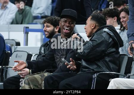 Madrid, Espagne. 06th Dec, 2024. Vinícius Jr lors de l'EuroLeague Turkish Airlines entre le Real Madrid et Fenerbahce Istanbul au WiZinkCenter le 05 décembre 2024 à Madrid Espagne crédit : Sipa USA/Alamy Live News Banque D'Images