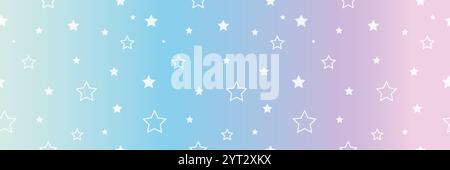 Bannière web Universe STAR Constellation, modèle sans couture, fond de texture sans fin Illustration de Vecteur