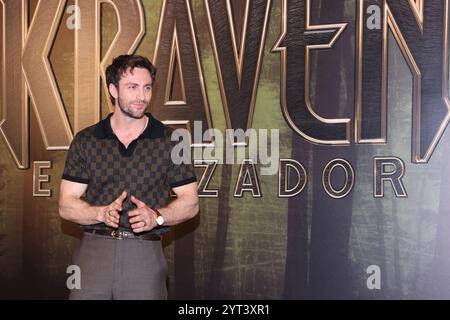 Mexico, Mexique. 05th Dec, 2024. L'acteur Aaron Taylor-Johnson assiste au tapis rouge de Kraven le chasseur au Cinemex Antara Market à Mexico, Mexique, le 5 décembre 2024. (Photo de Yamak Perea/Eyepix Group/NurPhoto) crédit : NurPhoto SRL/Alamy Live News Banque D'Images