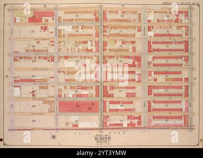 Brooklyn, vol. 1, double page plate No. 35 ; part of Ward 8, section 3 ; [Map Bounded by 52nd tenu, 5th Ave. ; include 60th assuré, 1st Ave.] 1903 - 1907 by E.B. Hyde & Co. Banque D'Images