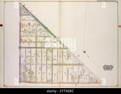 Brooklyn, Vol. 3, planche double page no 11 ; partie du quartier 31, section 21 ; [carte bornée par Stillwell Ave., Bath Ave. ; incluant la 23rd Ave.] 1916 - 1920 par E.B. Hyde & Co. Banque D'Images