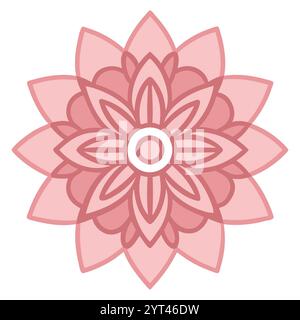 Illustration vectorielle de Mandala floral délicat pour la conception numérique et imprimée, la marque et les motifs textiles Illustration de Vecteur