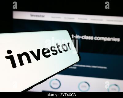 Allemagne. 19 juillet 2024. Dans cette illustration photo, un téléphone portable avec le logo de la société d'investissement suédoise Investor AB est vu devant le site Web de l'entreprise. (Crédit image : © timon Schneider/SOPA images via ZUMA Press Wire) USAGE ÉDITORIAL SEULEMENT ! Non destiné à UN USAGE commercial ! Banque D'Images