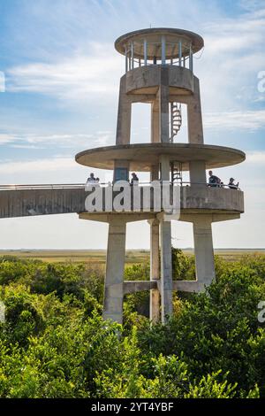 Tour d'observation de Shark Valley, parc national des Everglades, Floride, États-Unis Banque D'Images