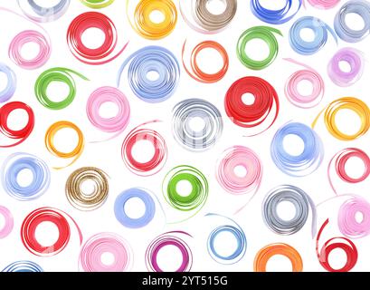 Rubans roulés colorés Banque D'Images