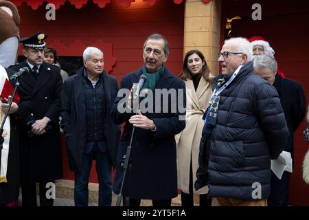 Milan, Italie. 06th Dec, 2024. Nella foto Beppe SalaMilano - Italia - Cronaca Venerd&#xec;, 06 Dicembre, 2024 (Foto di Marco Ottico/Lapresse) inauguration des marchés de Noël dans la cathédrale Milan, Italie - Actualités vendredi, 06 décembre, 2024 (photo de Marco Ottico/Lapresse) crédit : LaPresse/Alamy Live News Banque D'Images