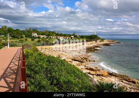 Alcossebre or Alcossebre Coast, Alcalà de Xivert municipalité, Castelló, Comunidad Valenciana, Espagne. Banque D'Images