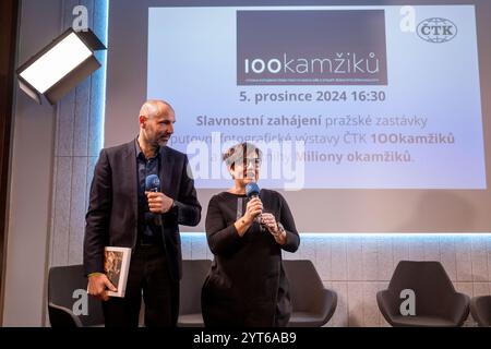 Lancement du livre millions de moments sur l'histoire de la salle de presse photo de l'Agence de presse tchèque (CTK) lors d'un événement d'une journée à l'occasion du 100e anniversaire Banque D'Images