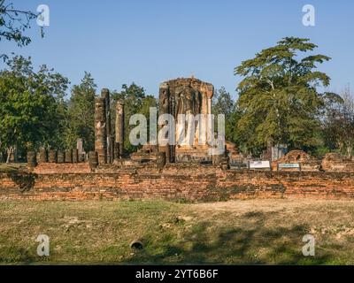 Ruines de Wat Chetuphon à Sukhothai, Thaïlande Banque D'Images