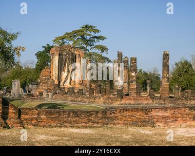 Ruines de Wat Chetuphon à Sukhothai, Thaïlande Banque D'Images